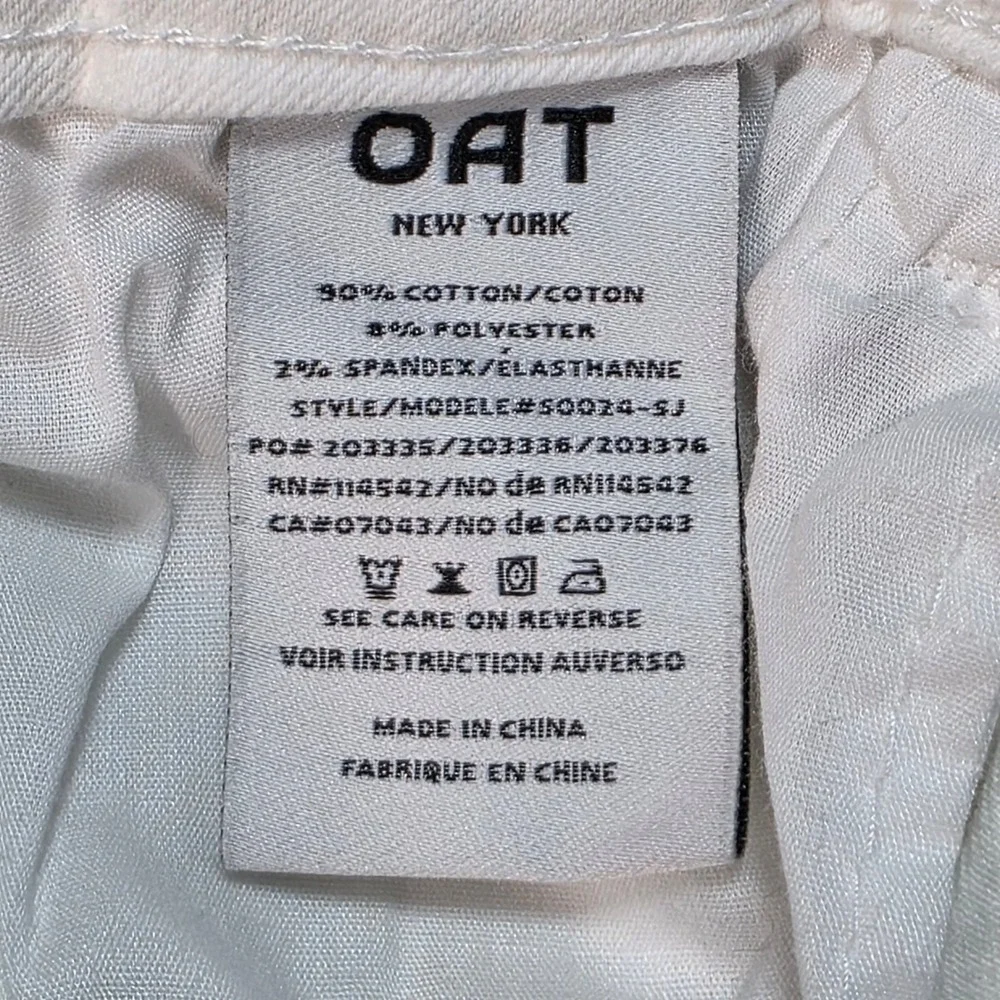 OAT‎ New York White High Rise Raw Hem Denim Shorts Size 8 29 50024-SJ